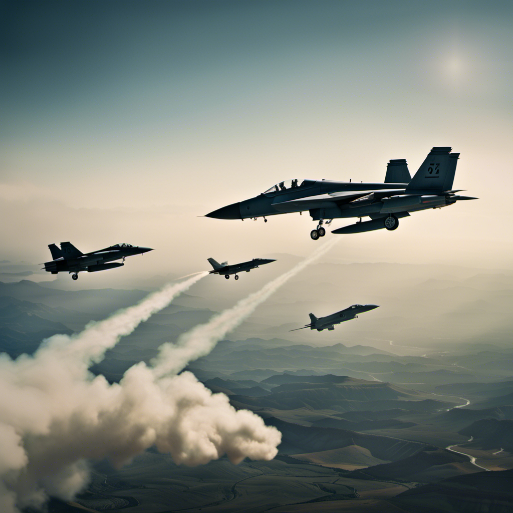 An image depicting an intense aerial battle scene, showcasing a fighter jet with two empty ejection seats, emphasizing the uncertainty surrounding a pilot's ability to safely eject multiple times