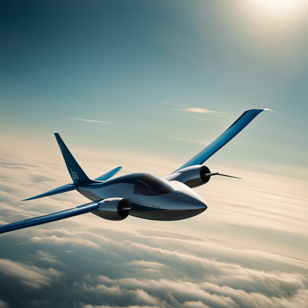 An image showcasing a graceful glider soaring through the sky, as its horizontal stabilizer is manipulated