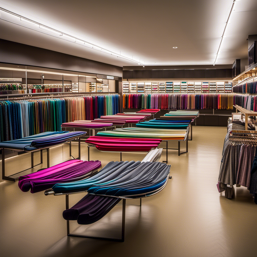 An image showcasing a vast selection of gliders in a well-lit, airy store