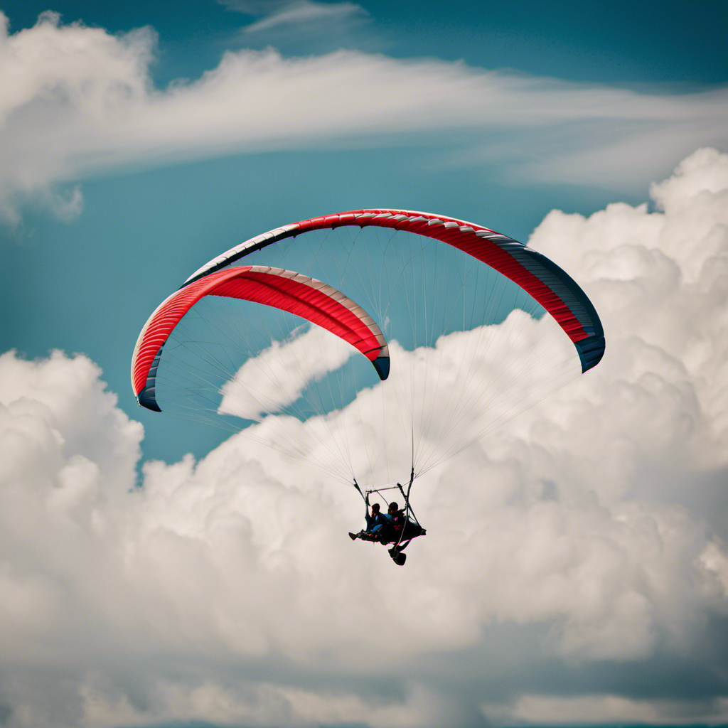 An image showcasing the contrasting experiences of hang gliding and paragliding