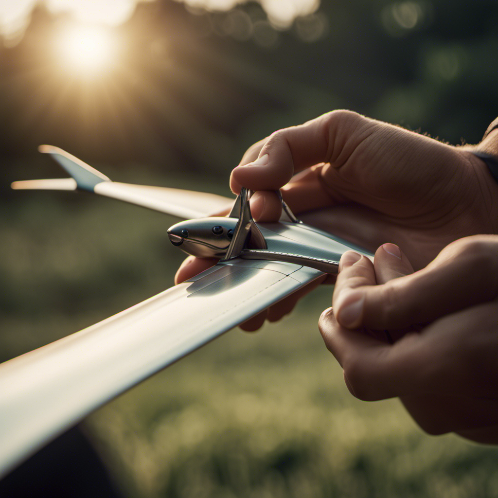 An image showcasing a pair of gentle hands holding a glider delicately, while the glider's wide-eyed expression reflects trust and curiosity