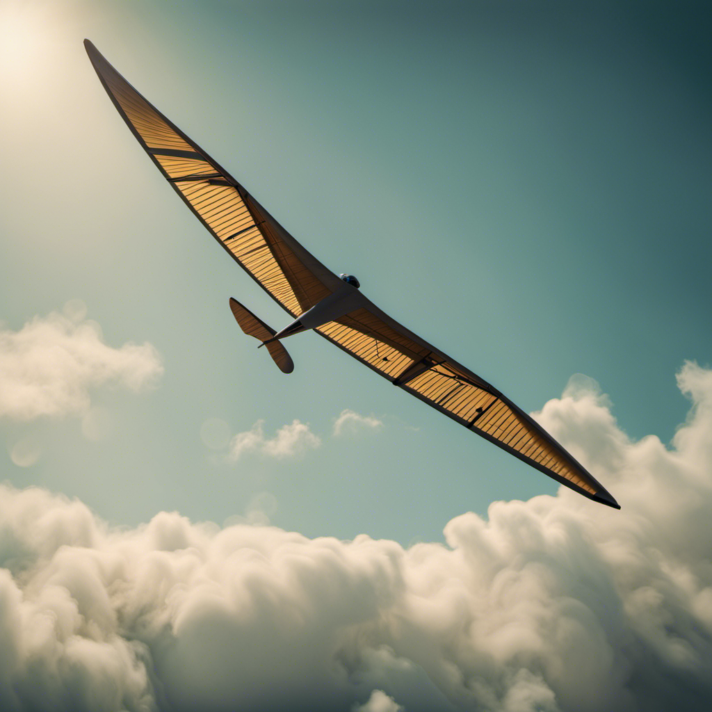 An image showcasing a hand glider soaring gracefully through the sky, with a pilot comfortably seated, emphasizing the importance of weight limits