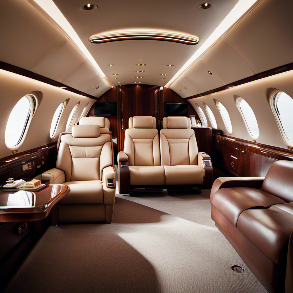 An image that captures the opulence of flying a private jet