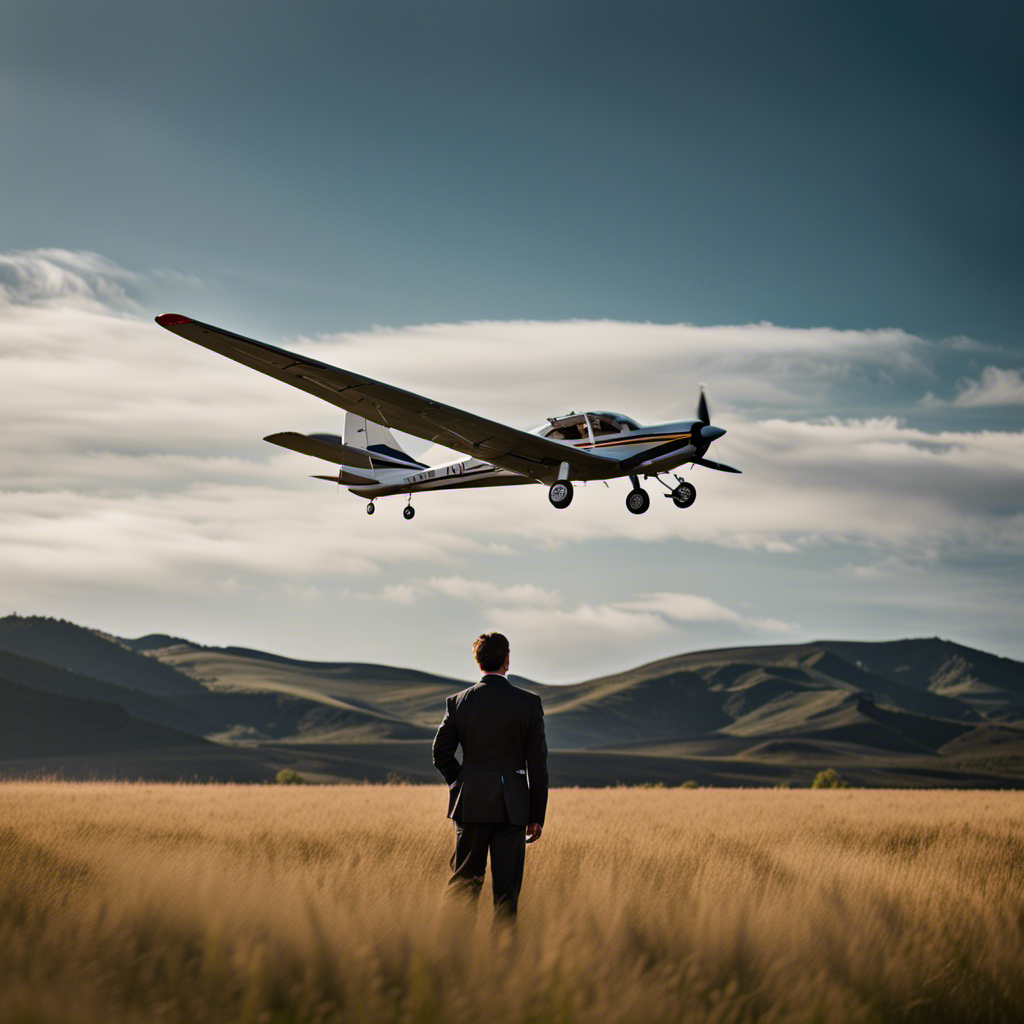 An image showcasing a person confidently completing each step of the gliding license process: studying aviation manuals, attending ground school, practicing in a flight simulator, receiving hands-on training, and finally soaring through the sky