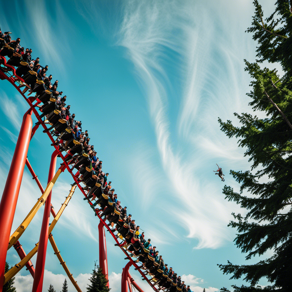An image capturing the exhilarating thrill of Soaring Timbers at Canada's Wonderland