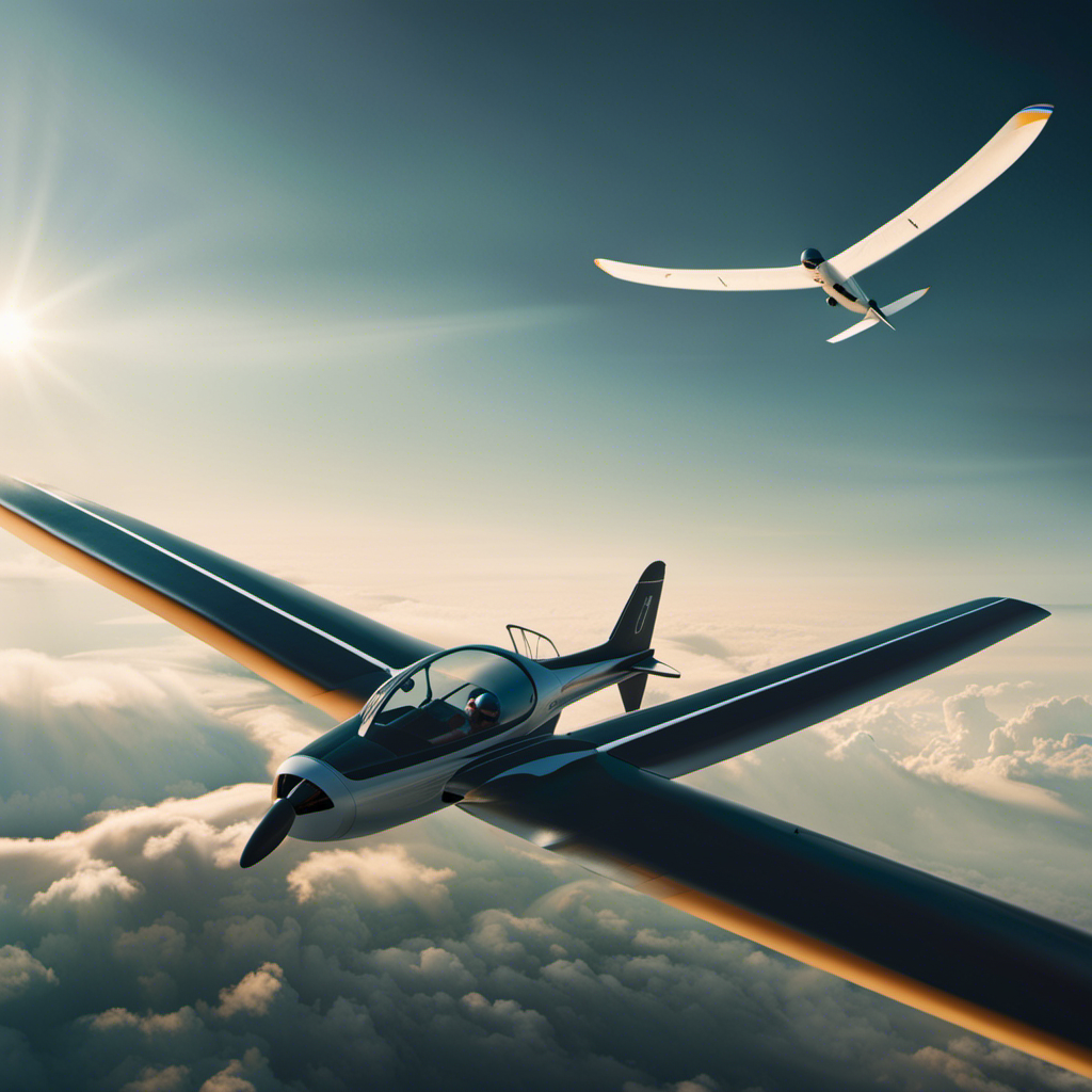 An image capturing the precise moment of a glider's takeoff: a pilot gripping the controls, a taut towline connecting to a powerful plane, and the glider soaring skyward, wings gracefully outstretched, defying gravity