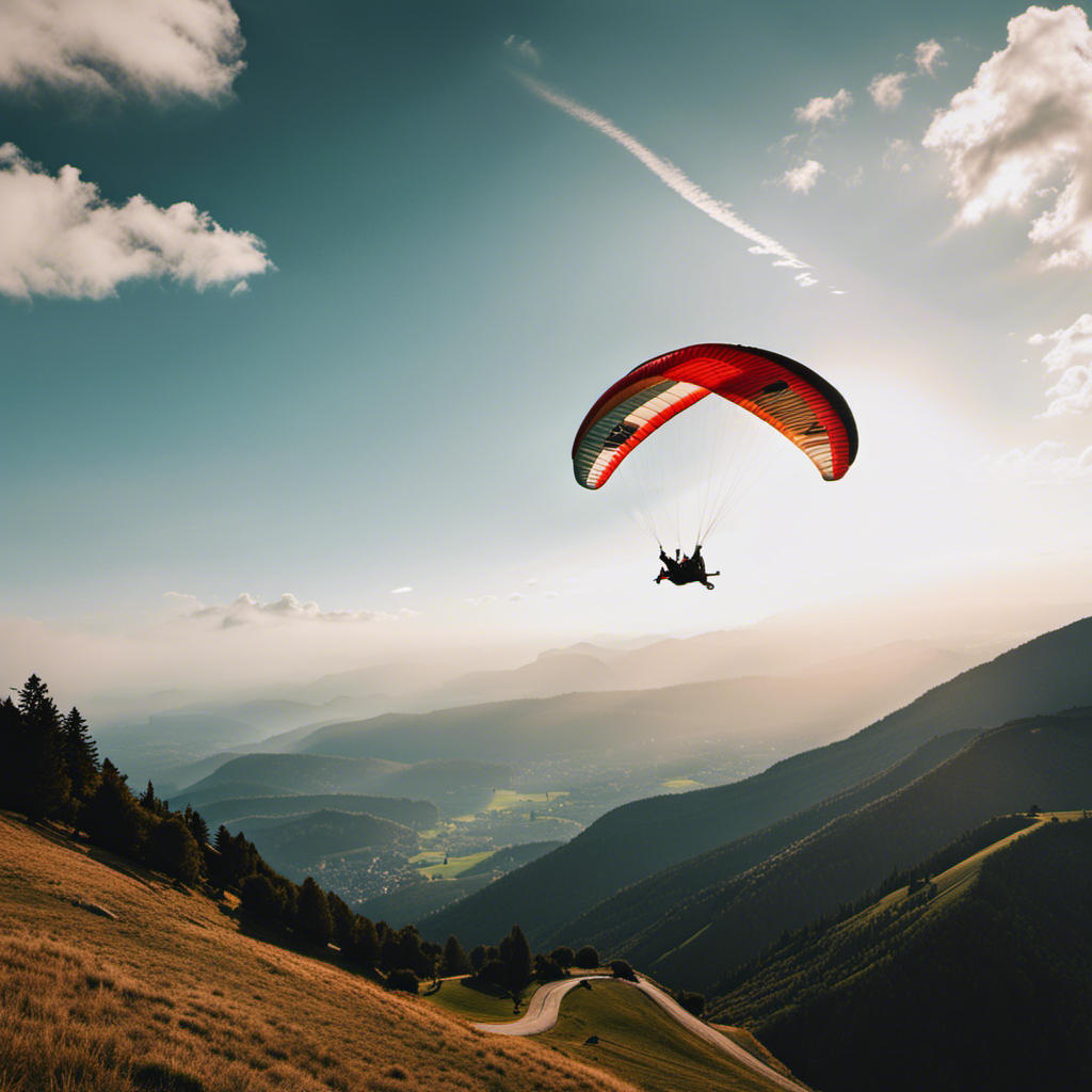 An image showcasing the exhilarating contrast between paragliding and hang gliding