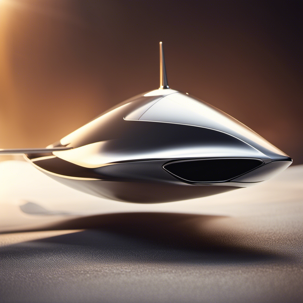 An image showcasing the Triangle Glider, capturing its sleek, aerodynamic design with sharp triangular edges, a streamlined frame, and graceful arcs, highlighting its advanced features and flawless performance