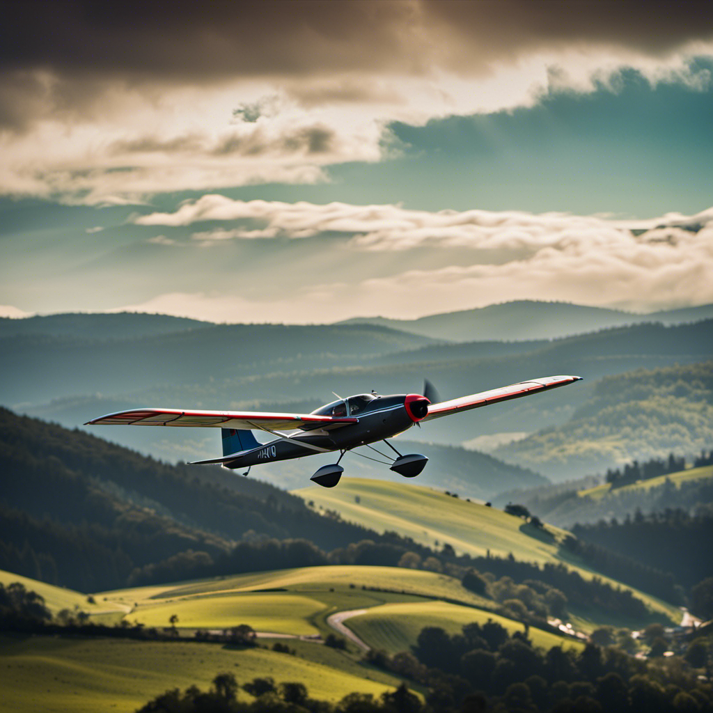 An image capturing a glider pilot skillfully maneuvering through the air, navigating thermals with precision