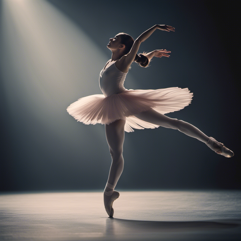 An image showcasing a ballet dancer gracefully extending their arm, as their shoulder and wrist joints glide and rotate, resembling the smooth movements of a plane soaring effortlessly through the sky