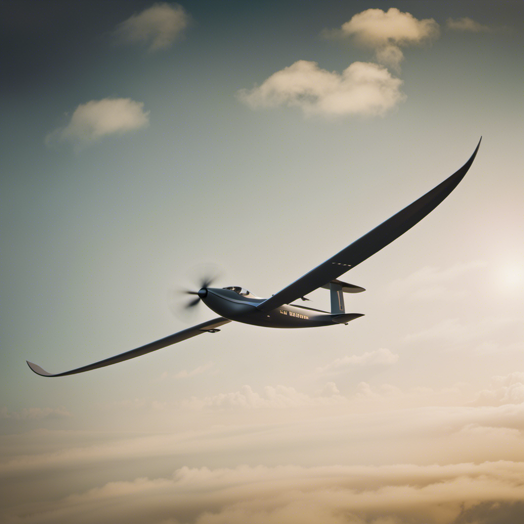 An image capturing the essence of a glider soaring through the sky, effortlessly riding the invisible currents of air