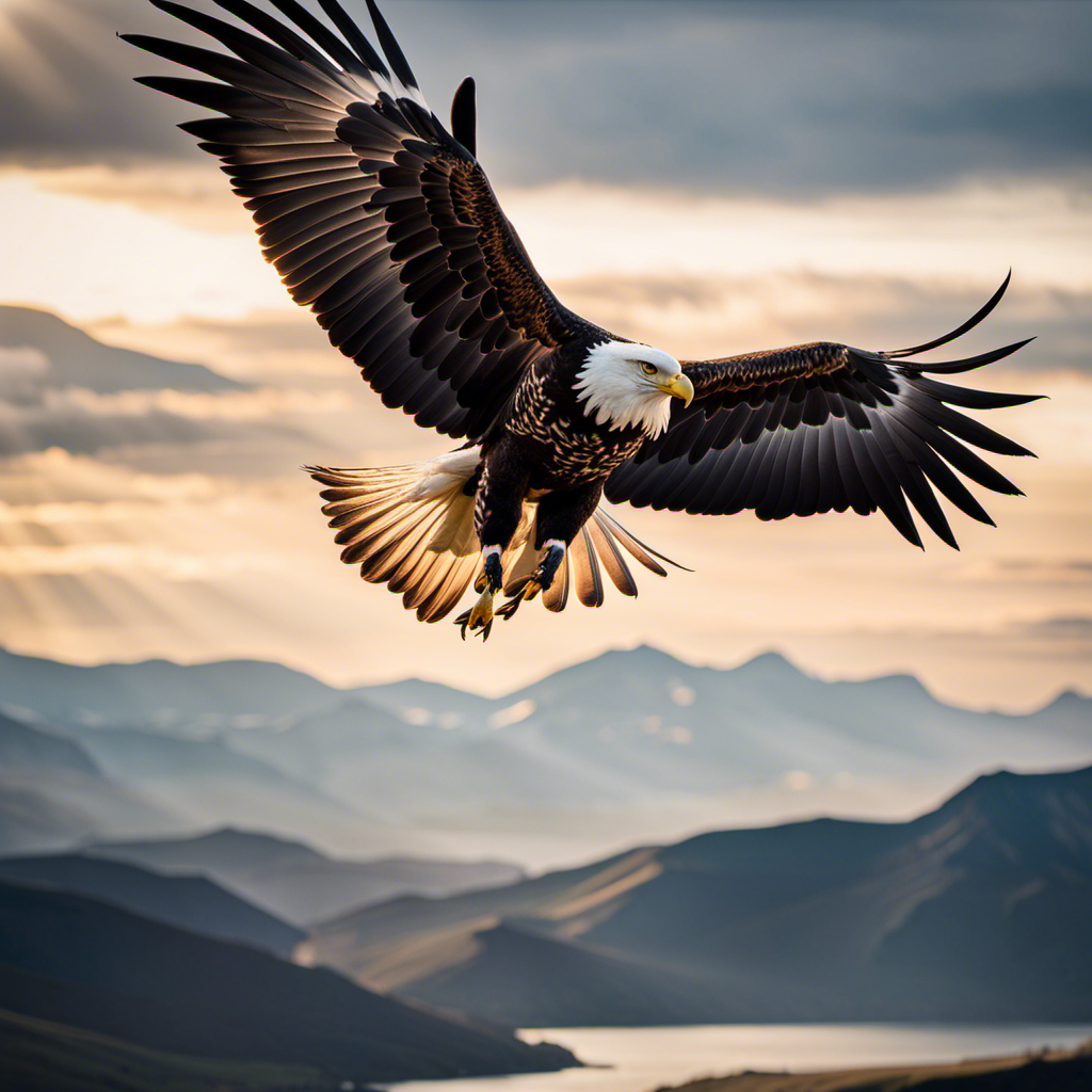 An image capturing the mesmerizing moment when a majestic eagle gracefully turns mid-flight