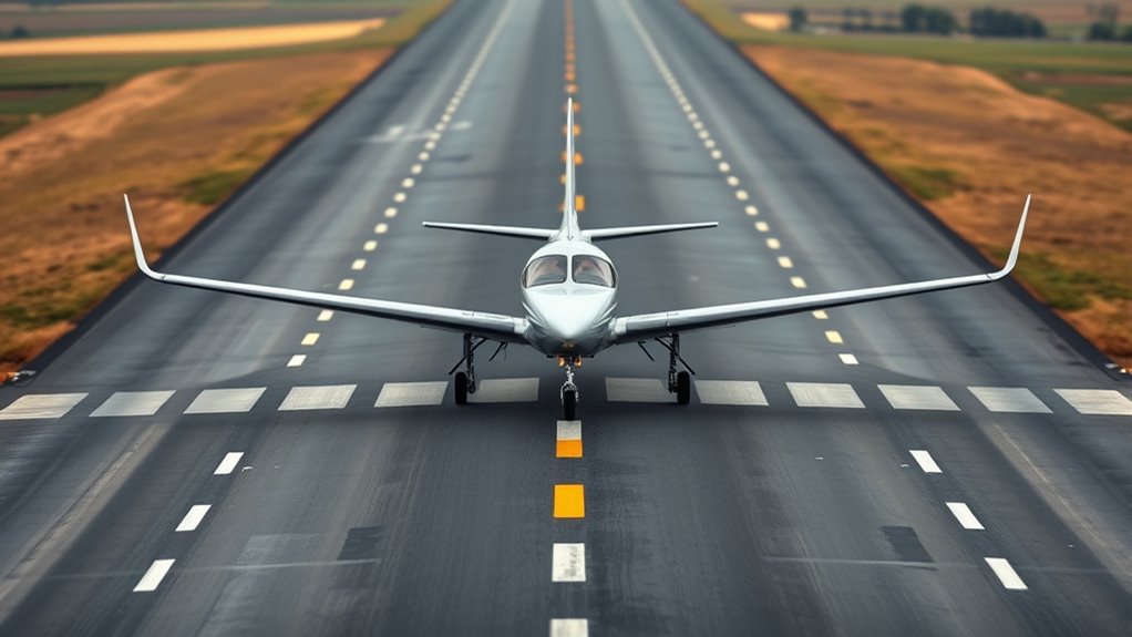 align with runway visually