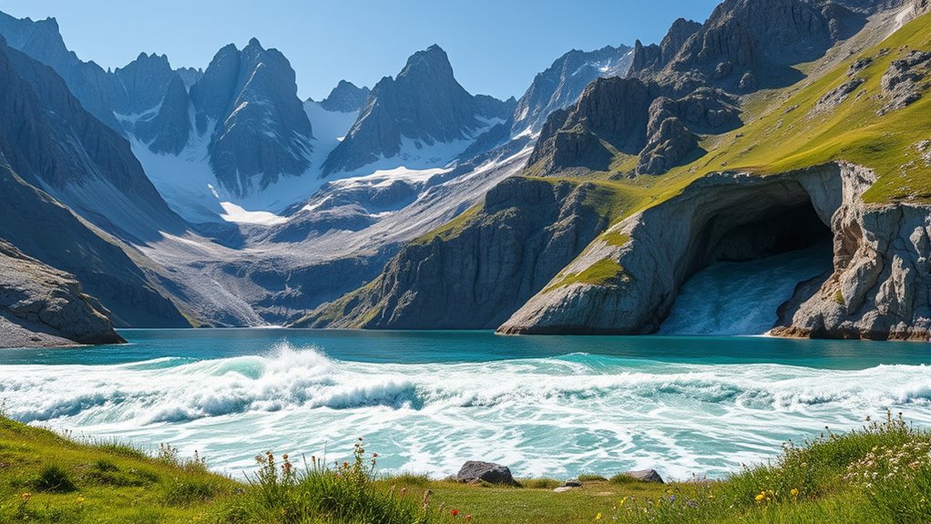 alpine water wave surfing