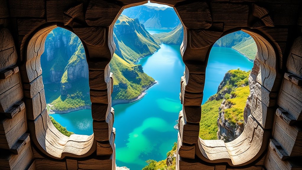 enchanted lake traditional boats