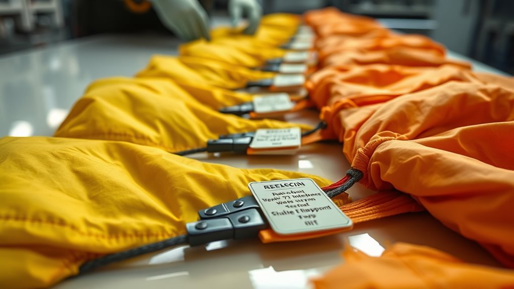 inspect parachute for damage