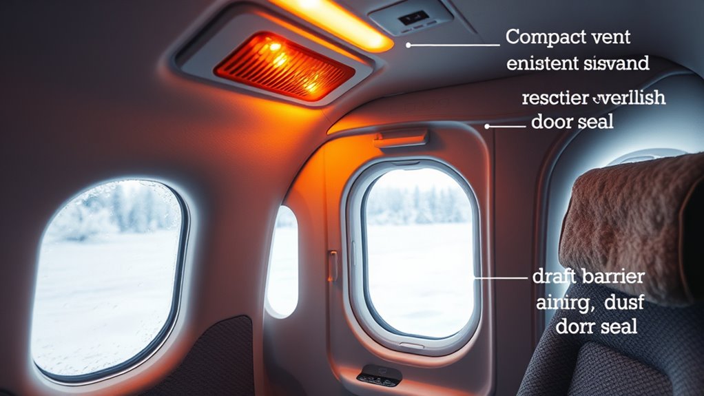 insulation prevents cockpit drafts