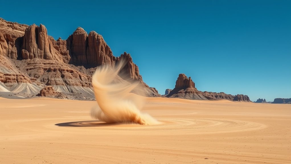 land features influence dust devil formation