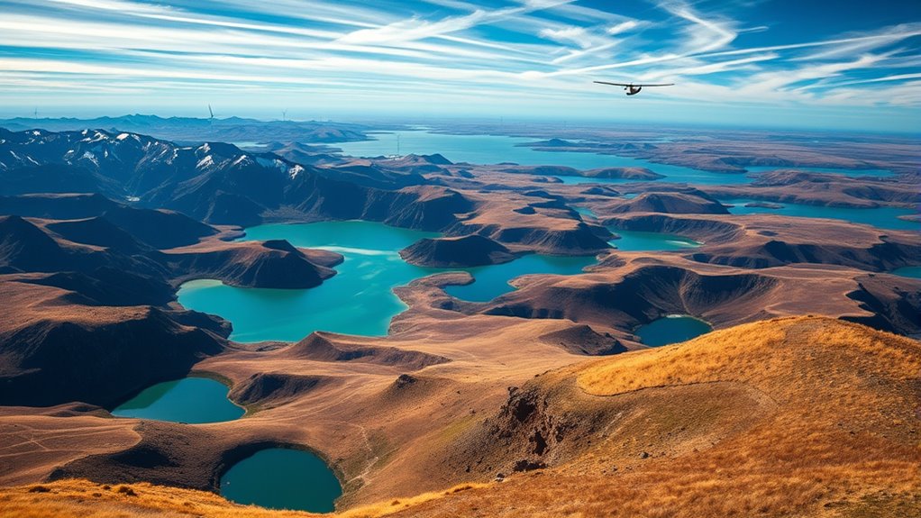mountain lakes open plains