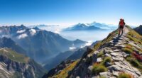 safely running mountain ridges