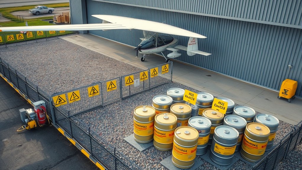secure and label fuel areas