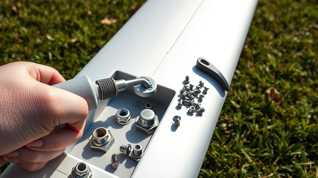 secure and tighten connections