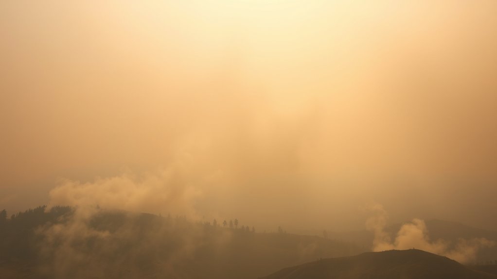 smoke and haze reduce solar heating