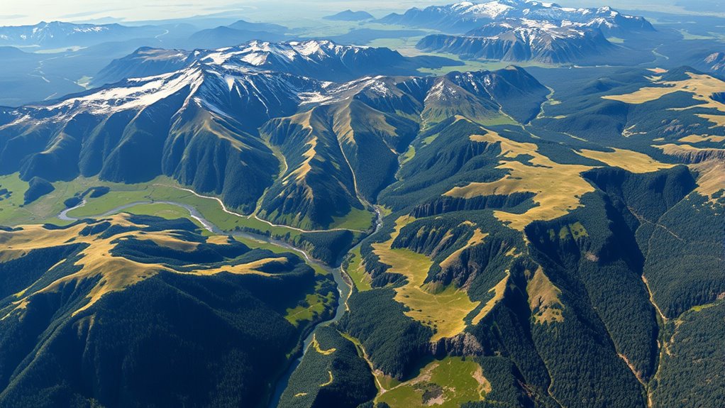 terrain features and elevation