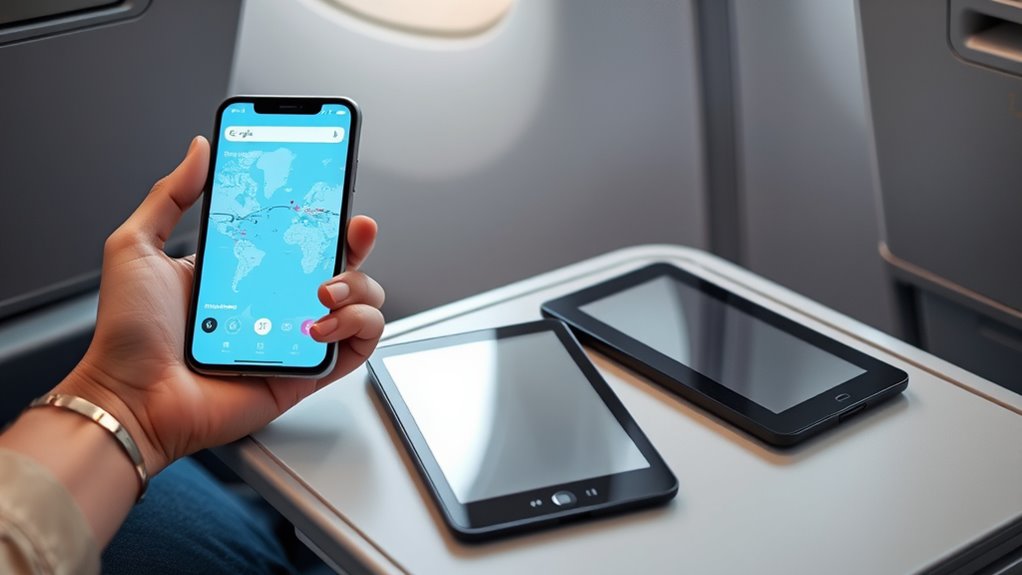 use devices in airplane mode
