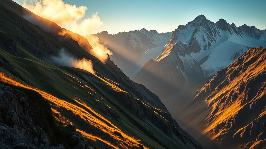 warm and cold mountain winds