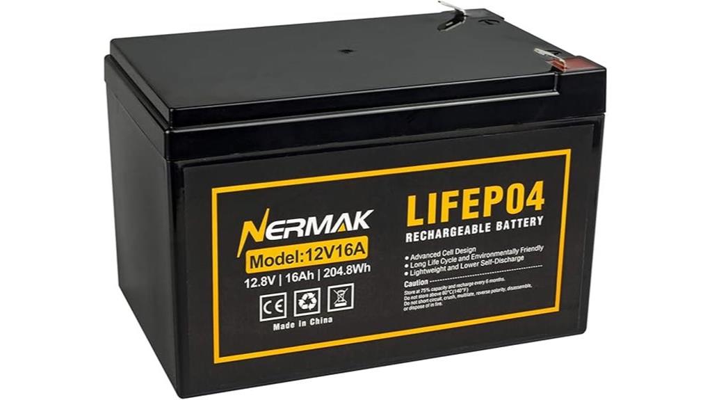 12v 16ah lithium battery