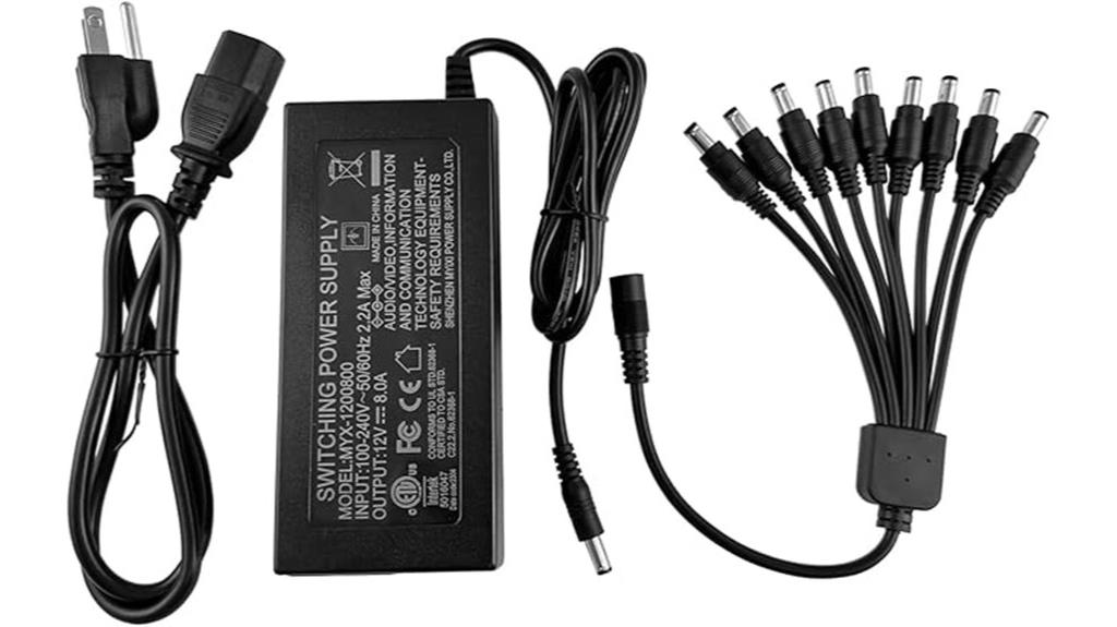 12v 8a security power adapter