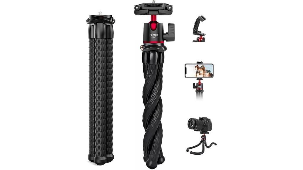 adjustable tripod with phone mount