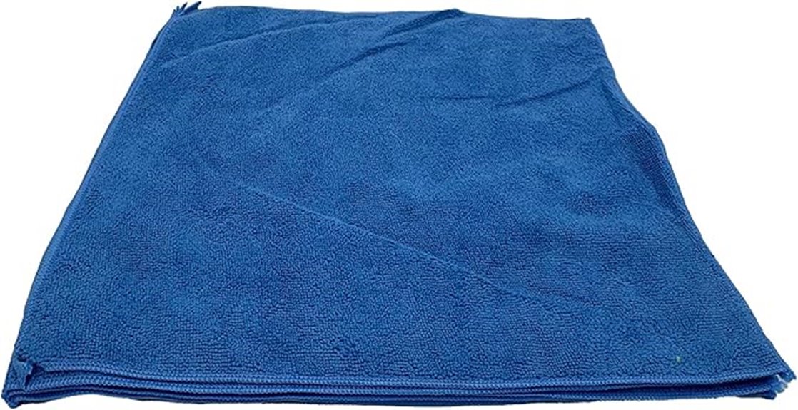 blue microfiber towels