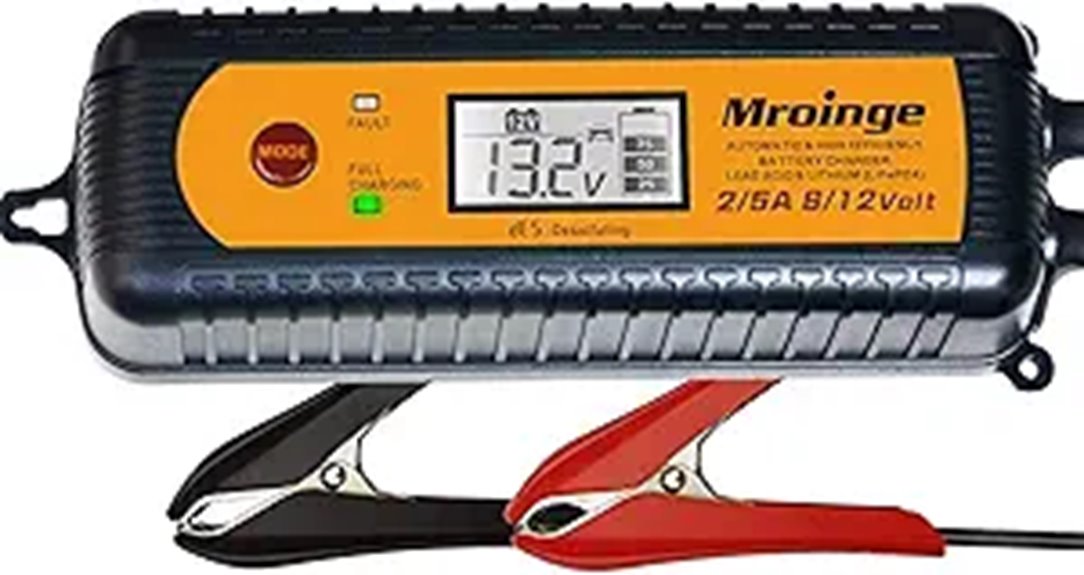 car battery charger lcd