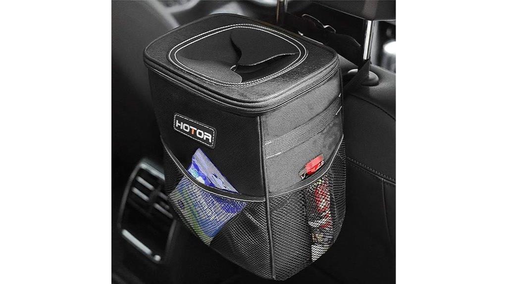 car trash can with lid