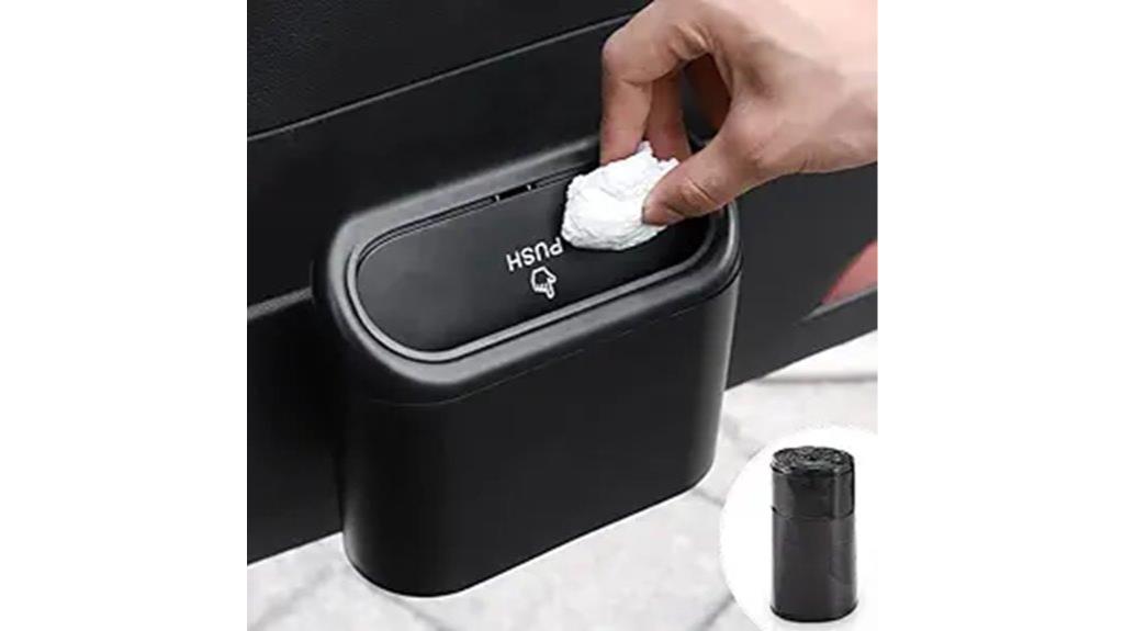 car trash can with lid