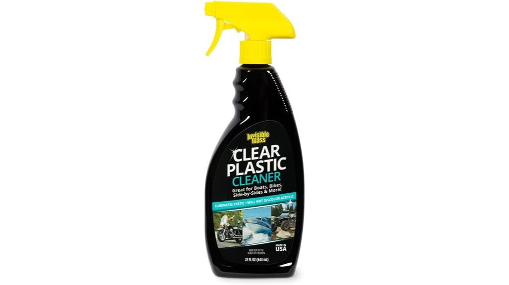 clear plastic cleaner bottle