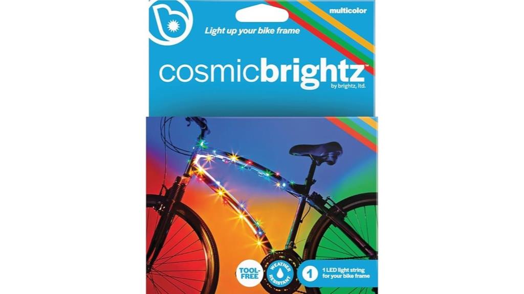 colorful led bike frame light