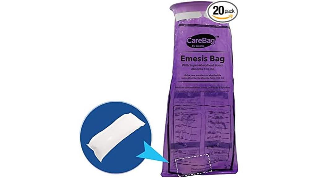 disposable emesis care bag
