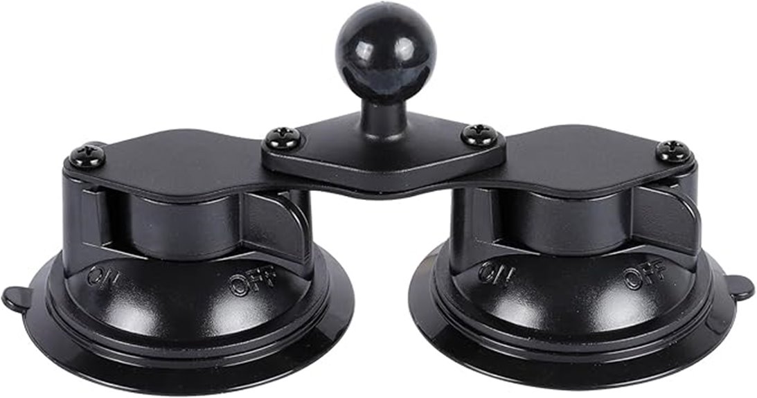 dual suction car mount