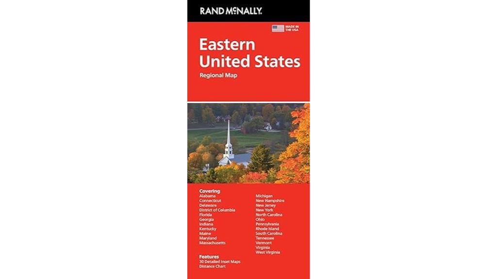 eastern u s folded map