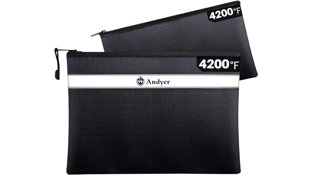 fireproof cash storage bags