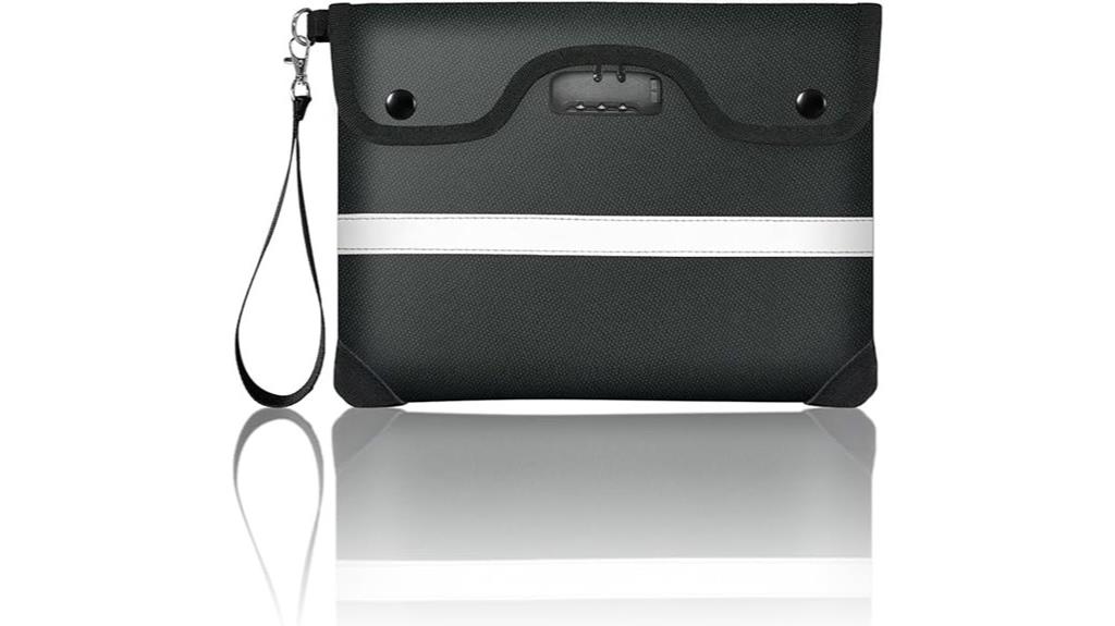 fireproof lockable document bag