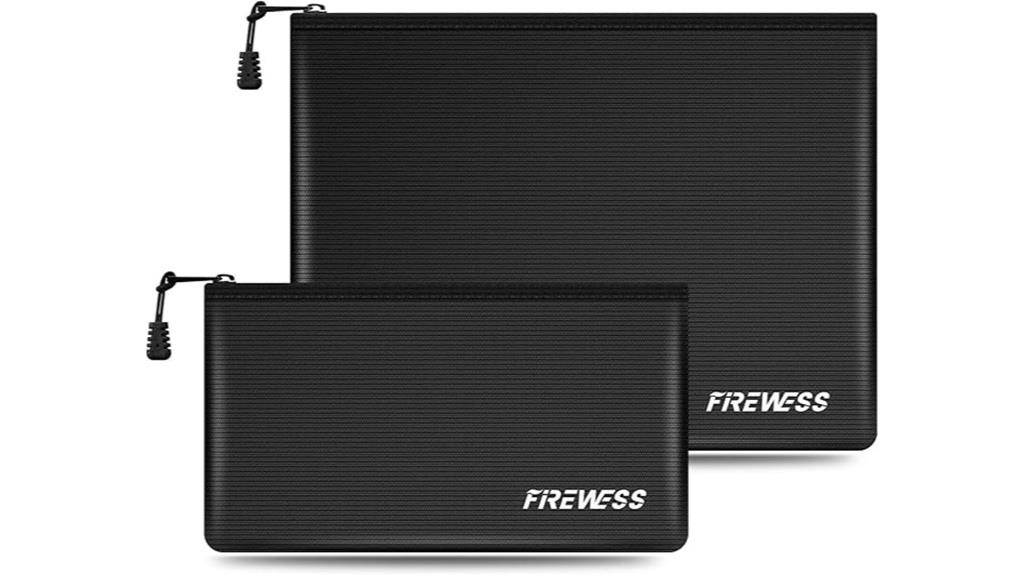 fireproof valuables document bag