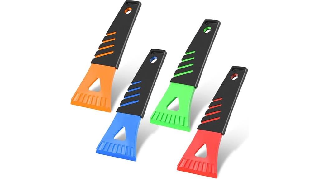 four piece ice scraper set