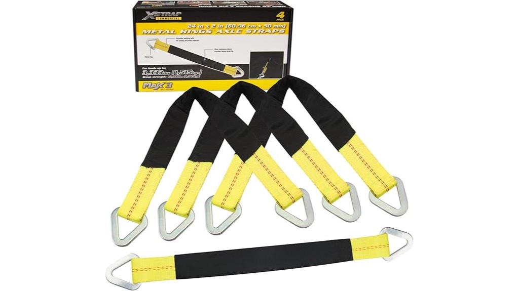 four straps with protective sleeves