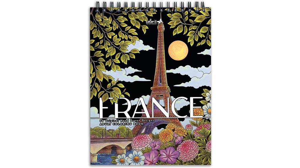 french themed coloring book
