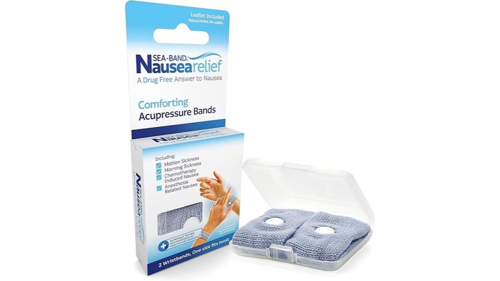gray anti nausea wristbands