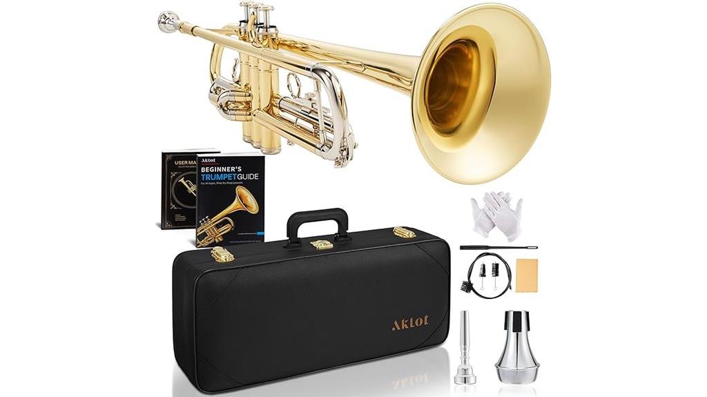hammered brass trumpet set